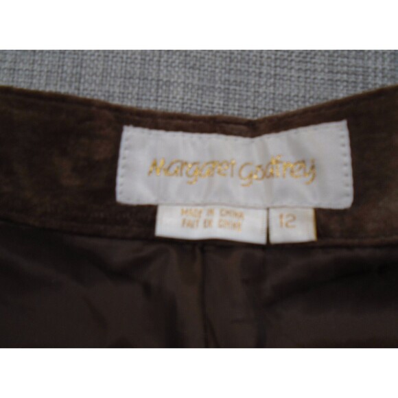 MARGARET GODFREY Suede Style 100% Leather Pants Women's 32" Waist Brown Western - Picture 4 of 16